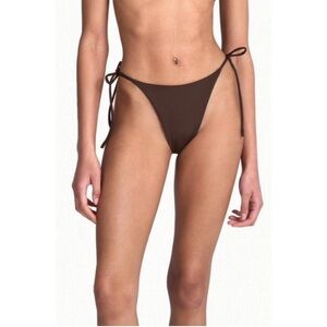 NWT Aexae Brown Triangle Bikini Bottom Size Small